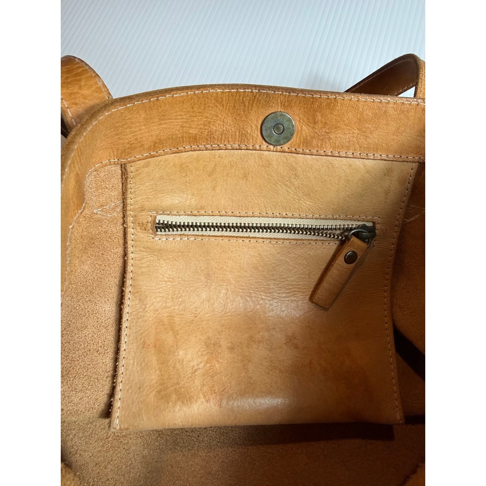 Madewell Transport Tote English Saddle Tan Leather‎ Shoulder Bag Large G1263 - Picture 9 of 16